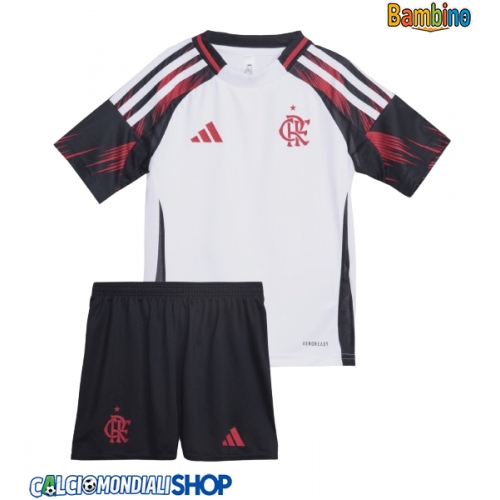 Maglie da calcio Flamengo Seconda Maglia Bambino 2025-26 Manica Corta + Pantaloni corti)